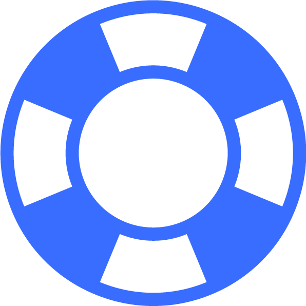 The AFSP Logo, A life preserver with blue and white stripes